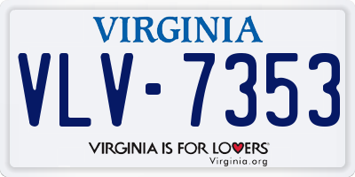 VA license plate VLV7353