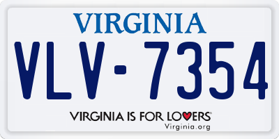 VA license plate VLV7354