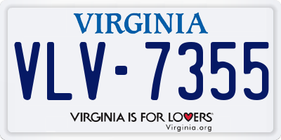 VA license plate VLV7355