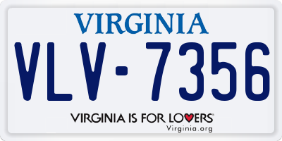 VA license plate VLV7356