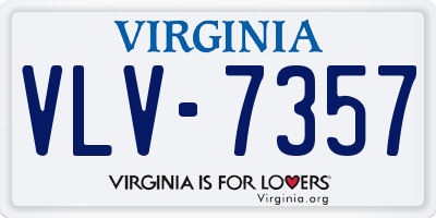 VA license plate VLV7357