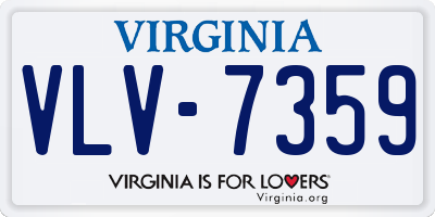 VA license plate VLV7359