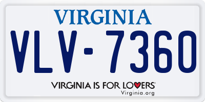 VA license plate VLV7360