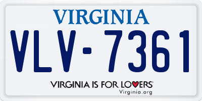 VA license plate VLV7361