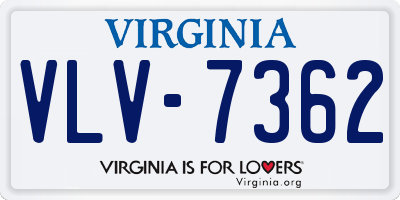 VA license plate VLV7362