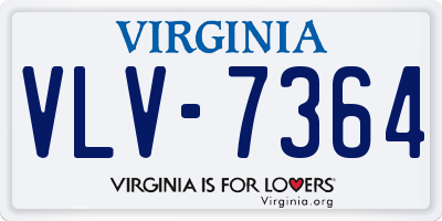 VA license plate VLV7364