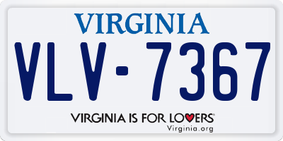 VA license plate VLV7367