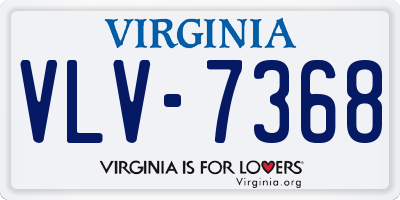 VA license plate VLV7368