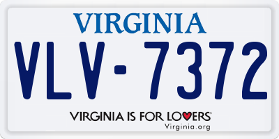 VA license plate VLV7372