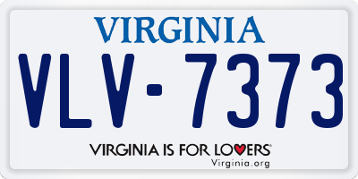 VA license plate VLV7373