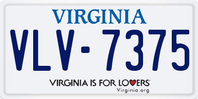 VA license plate VLV7375