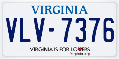 VA license plate VLV7376