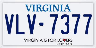 VA license plate VLV7377