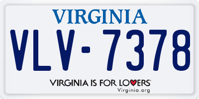 VA license plate VLV7378