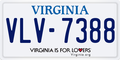 VA license plate VLV7388