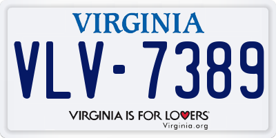 VA license plate VLV7389