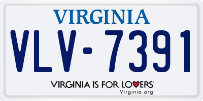 VA license plate VLV7391