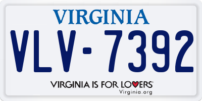 VA license plate VLV7392