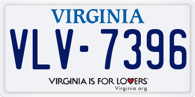 VA license plate VLV7396