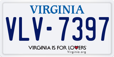 VA license plate VLV7397