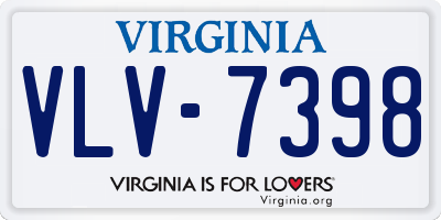 VA license plate VLV7398