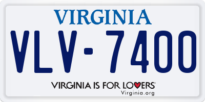 VA license plate VLV7400