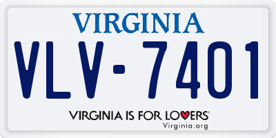 VA license plate VLV7401