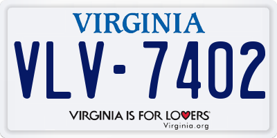 VA license plate VLV7402