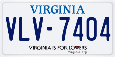 VA license plate VLV7404