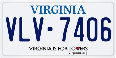 VA license plate VLV7406