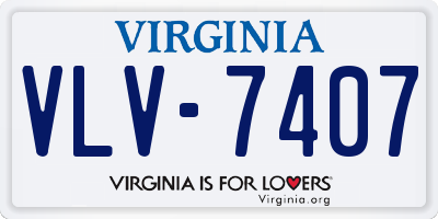 VA license plate VLV7407