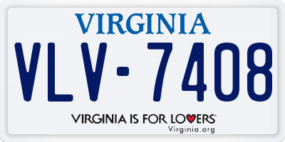 VA license plate VLV7408