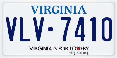 VA license plate VLV7410