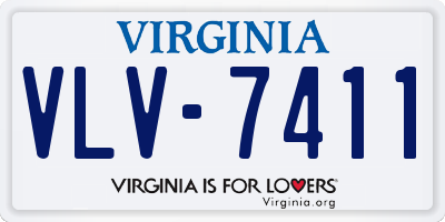 VA license plate VLV7411