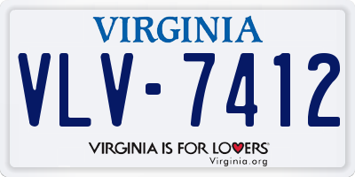 VA license plate VLV7412