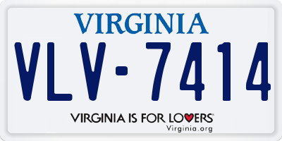 VA license plate VLV7414