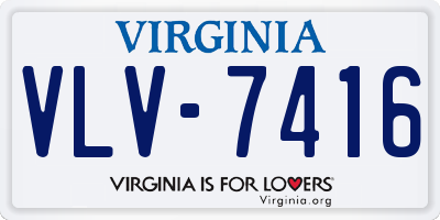 VA license plate VLV7416