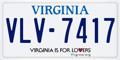 VA license plate VLV7417