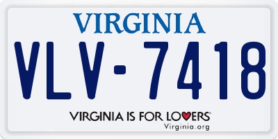 VA license plate VLV7418