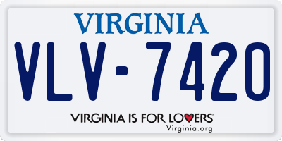 VA license plate VLV7420