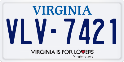 VA license plate VLV7421