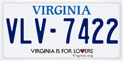 VA license plate VLV7422