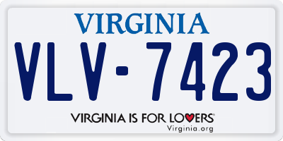 VA license plate VLV7423