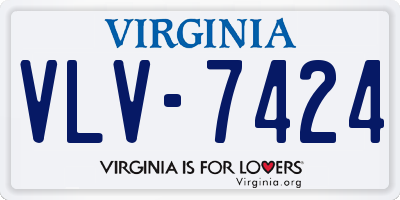 VA license plate VLV7424