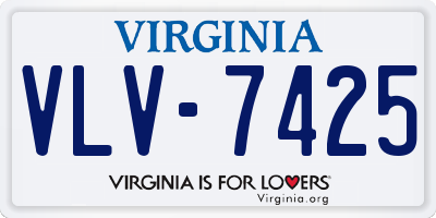 VA license plate VLV7425