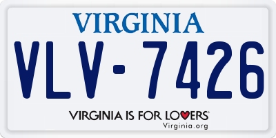 VA license plate VLV7426