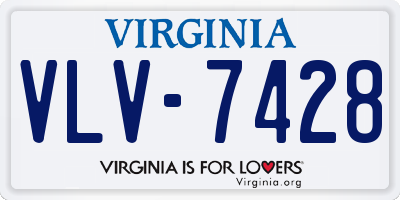 VA license plate VLV7428