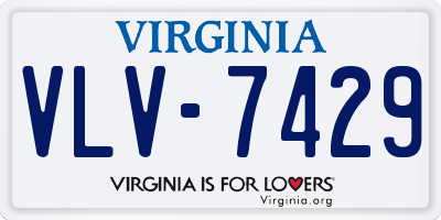 VA license plate VLV7429