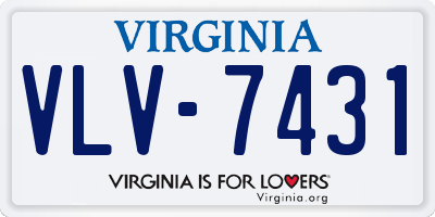 VA license plate VLV7431