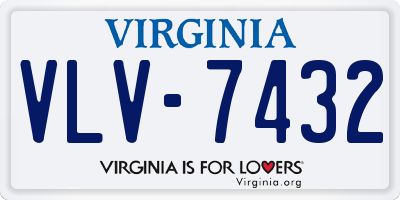 VA license plate VLV7432